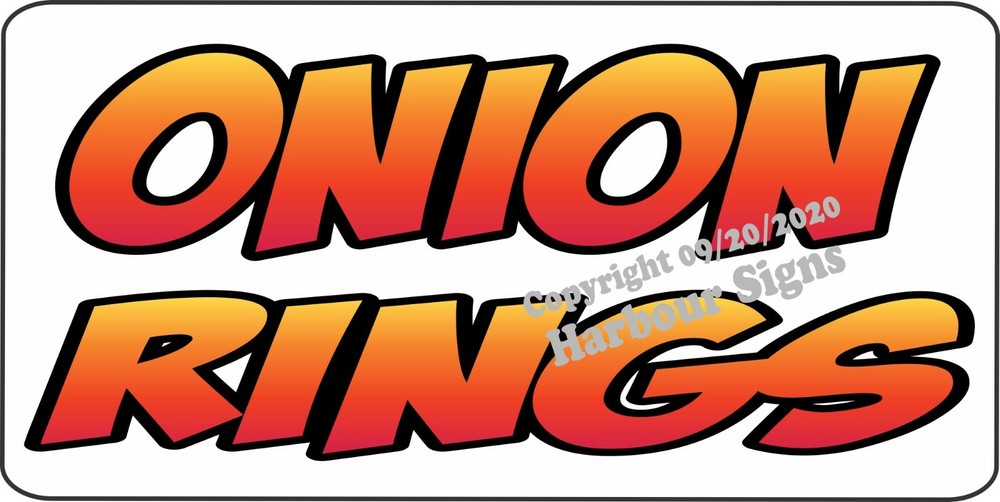 Onion Rings DECAL (CHOOSE SIZE) Concession Food Truck Vinyl Signs Sticker