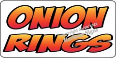 Onion Rings DECAL (CHOOSE SIZE) Concession Food Truck Vinyl Signs Sticker