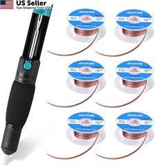 AUSTOR Desoldering Sucker and 6 Pcs Solder Braid Wick (2.0mm/2.5mm/3.0mm…