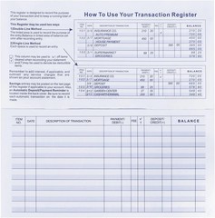 20 Pack Checkbook Register, Check Registers for Personal, Blank Ledger Transacti