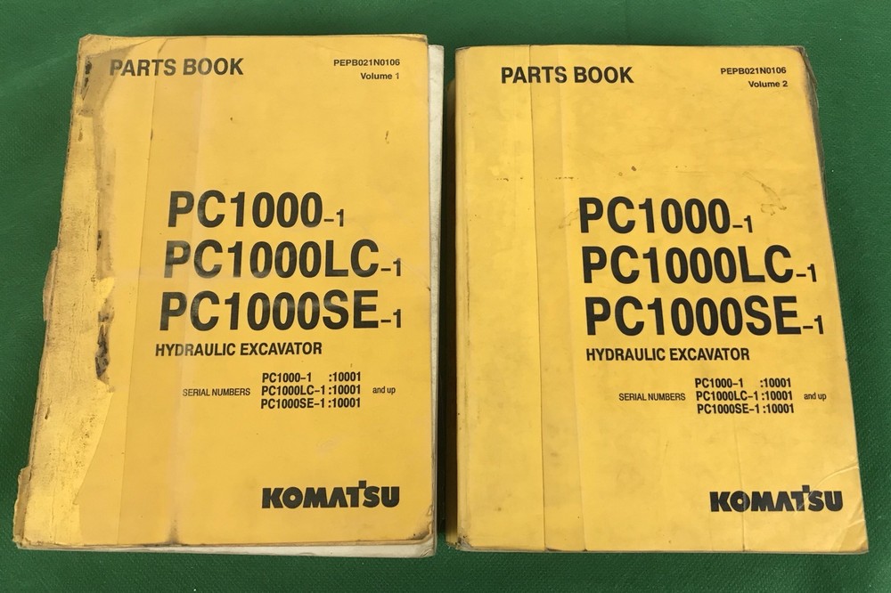 Vol 1 & 2, KOMATSU PC1000-1 PC1000LC-1 PC1000SE-1 EXCAVATOR PARTS MANUAL BOOK