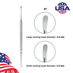 Dental Spoon Excavator Restorative Alveolar Socket Curette Double Ended