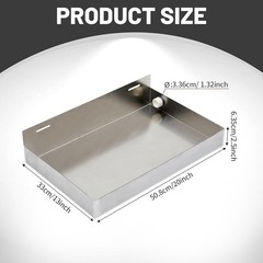 Blulu Wall Mounted Tankless Water Heater Drain Pan – 20 x 13 x 2.5 – Galvanized