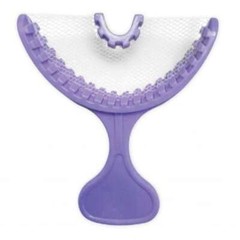 BriteDent Anterior Bite Tray, Purple 35/Box, Plastic Tray with Mesh