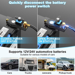 Heavy Duty Battery Disconnect Switch Power Cut Kill Switch for Car RV Boat 12V