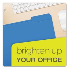 Pendaflex R15213BLU 1/3-Cut Letter 2-Ply Top Tab File Folders – BL (100/BX) New