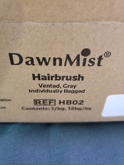 DUKAL Corp HB02 DawnMist Hairbrush Vented with Plastic Bristles 8 inches (12-pk)