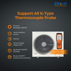 Elitech Digital AC Manifold Gauge DMG-4B & Temperature Thermometer ICT-220