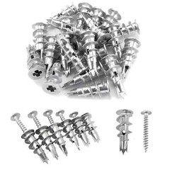 100PCS Zinc Self-Drilling Drywall Anchors, 50 Heavy Duty Hollow Metal Wall…