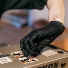 Black Nitrile Disposable Gloves,4 Mil, Powder Free, Latex Free-1000 gloves/case