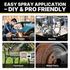 LAUCO Rust Converter Spray 13oz Pack of 6, Fast Dry Rust Remover & Converter