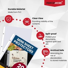 Clear Mini Sheet Protectors for 5.5 x 8.5 Inches – 200 Pack, Top Loading,