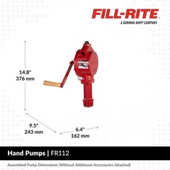 Fill-Rite FR112 Fuel Transfer Rotary Universal Fit Hand Pump with Discharge Hose