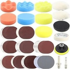 104PCS Car Foam Drill Buffing Pads 3Inch Headlight Restora Style: 3inch-104pcs