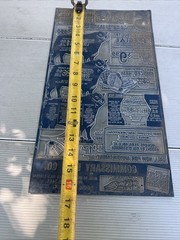 Vintage Metal Printing PlatesBEEF BUTCHER ADVERTISING NEWSPAPER PLATE
