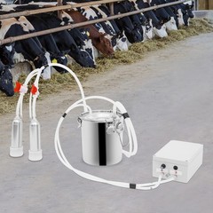 Electric Cow Milker Pulsation Cow Milking Machine with Stainless Steel Bucket