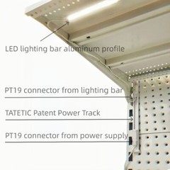 Gondola Shelving Lighting kit includes power supply all accessories 8-pack 3Ft