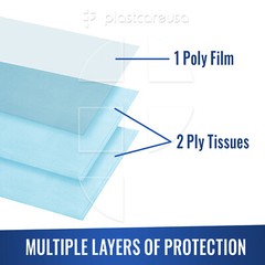 2000 Blue Disposable Dental Bibs, Medical Tattoo Tray Chair Bed Paper Covers