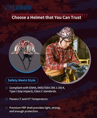 Fiber Reinforced Plastic Hard Hat for General Industrial and Construction Use