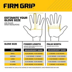 FIRM GRIP Work Gloves Men’s Large Nitrile Coated Machine Washable Yellow 10 Pack