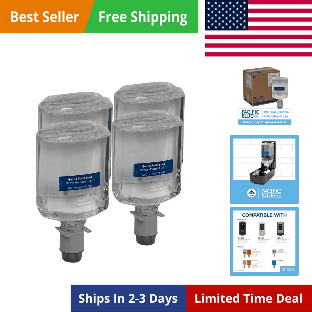 Pacific Blue Ultra Gentle Foam Hand Soap Refill 43714, Compatible Only with P…