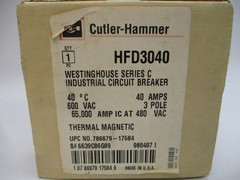 CUTLER HAMMER HFD3040 6639C86G89 SER. C 600VAC 40A NSMP