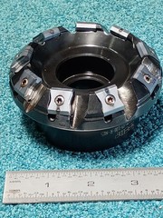 Iscar F45LN-D3.00 Tangential 3″ 45° Face Mill 1″AH With 10 New LNKX1506 Inserts