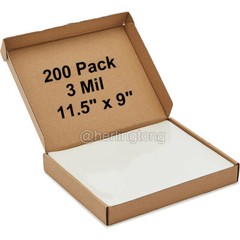 200 Pack 3 mil Thermal Laminating Pouches Sheets 11.5” X 9″ Letter Size Clear