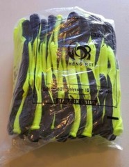 5 OR 10 PAIRS OF LATEX RUBBER PALM STRING KNIT WORK GLOVES Size: ( M ) or ( L )