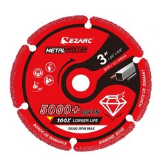 3 Inch Diamond Cut Off Wheel for Metal, Rebar, Steel, Inox, Aluminum