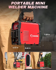 Mini Stick Welder, 110V Portable Welding Machine, 20-130A Arc Welder with Smart