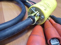 HUBBELLOCK 60A 600V.A.C. w/ 10′ WHIP HARVEY HUBBELL INC. GROUNDED STEEL COVER 4-
