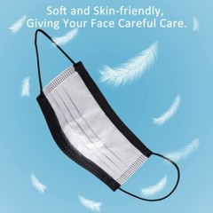 50/100 PCS 4 Layers Black Face Mask Mouth & Nose Protector Disposable Masks