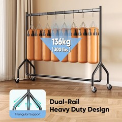 HOKEEPER Heavy Duty Clothes Rack, Commercial Industrial Grade Garment Rack