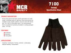 Brown Cotton Jersey Work Gloves, Large – Mens Size – Gardening General Purpose