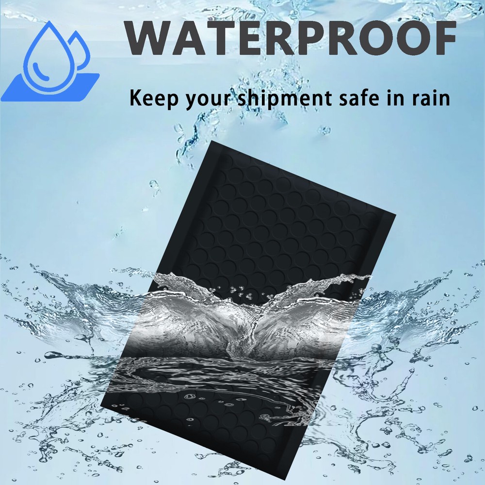 #0 6×10 6×9 Poly Bubble Mailers Padded Envelopes Shipping Bags BLACK 5-1000 Pcs