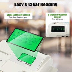 POS Electronic Cash Register 48 Keys Cash Management System with Thermal Printer