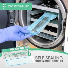 Self-Sealing Sterilization Pouch, 2.75″ x 10″, Paper/Blue Film (Case of 1000)