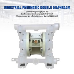 Industrial Plastic Double Diaphragm Oil Pump Air-operated Liquids Transfer Pump