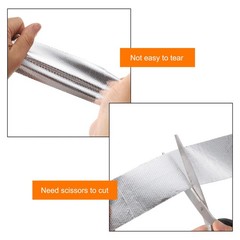 Heat Shield Tape 0.78″ x 65.6 Ft Silver Aluminum Tape