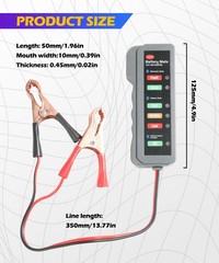12V Car Battery Tester Automotive Battery Alternator Tester with LED Indicator