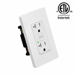 20AMP GFCI Outlet Receptacle Tamper Resistant – ETL GFI TR WR GFCI White Plate