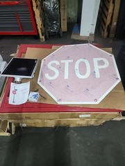 TAPCO 2180-00208 LED Stop Sign,Stop,Aluminum,36″ x 36″ 3YPF9 BlinkerStop sign