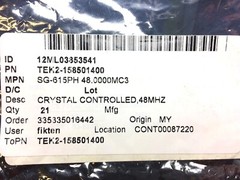 SG-615PH 48.000MC3 EPSON CRYSTAL CONTROLLED 20.0 4 PIECES
