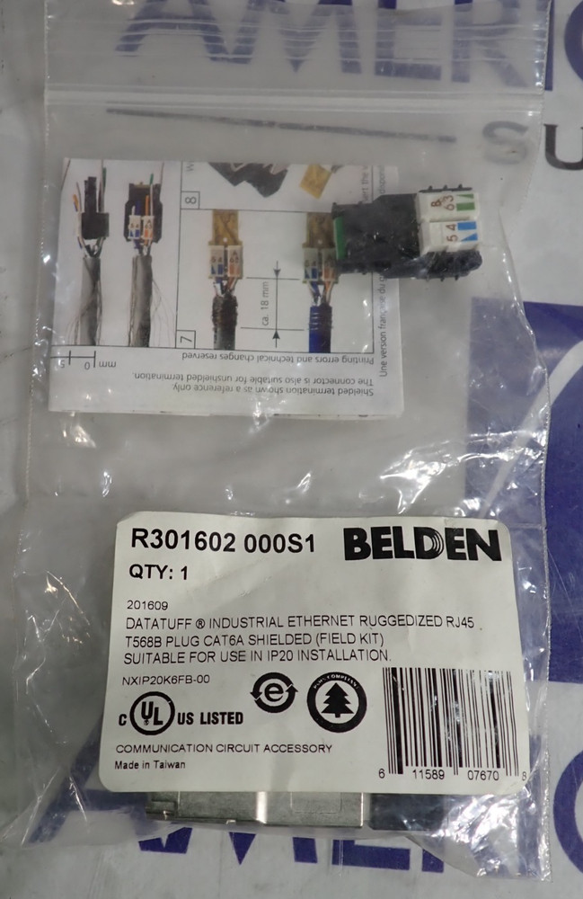 1 NEW Belden R301602 000S1 connector/terminal/pin Use in IP20 Installation