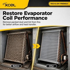 Ergonomic HVAC Coil Cleaner Brush – Chemical-Free for Safe AC Maintenance