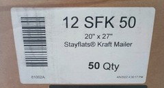 20″ X 27″ Stayflats® Kraft Mailers (50 Per/Case)