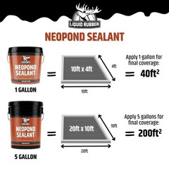 Neopond Sealant 1 Gal. Black Waterproof Pond Sealer – Fish & Plant Safe Coating