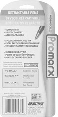 Promarx Megabold Retractable Ballpoint Pens with Comfort Grip, 1.6 mm, Black, 3