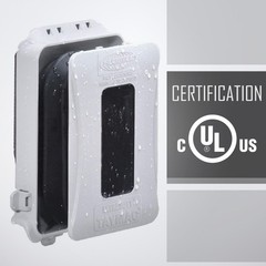 ML500W Single-Gang Mount 16-in-1 Flat Nonmetallic Weatherproof White 1 Pack